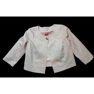 Oscar De La Renta Crop Blazer Beige Size 4
